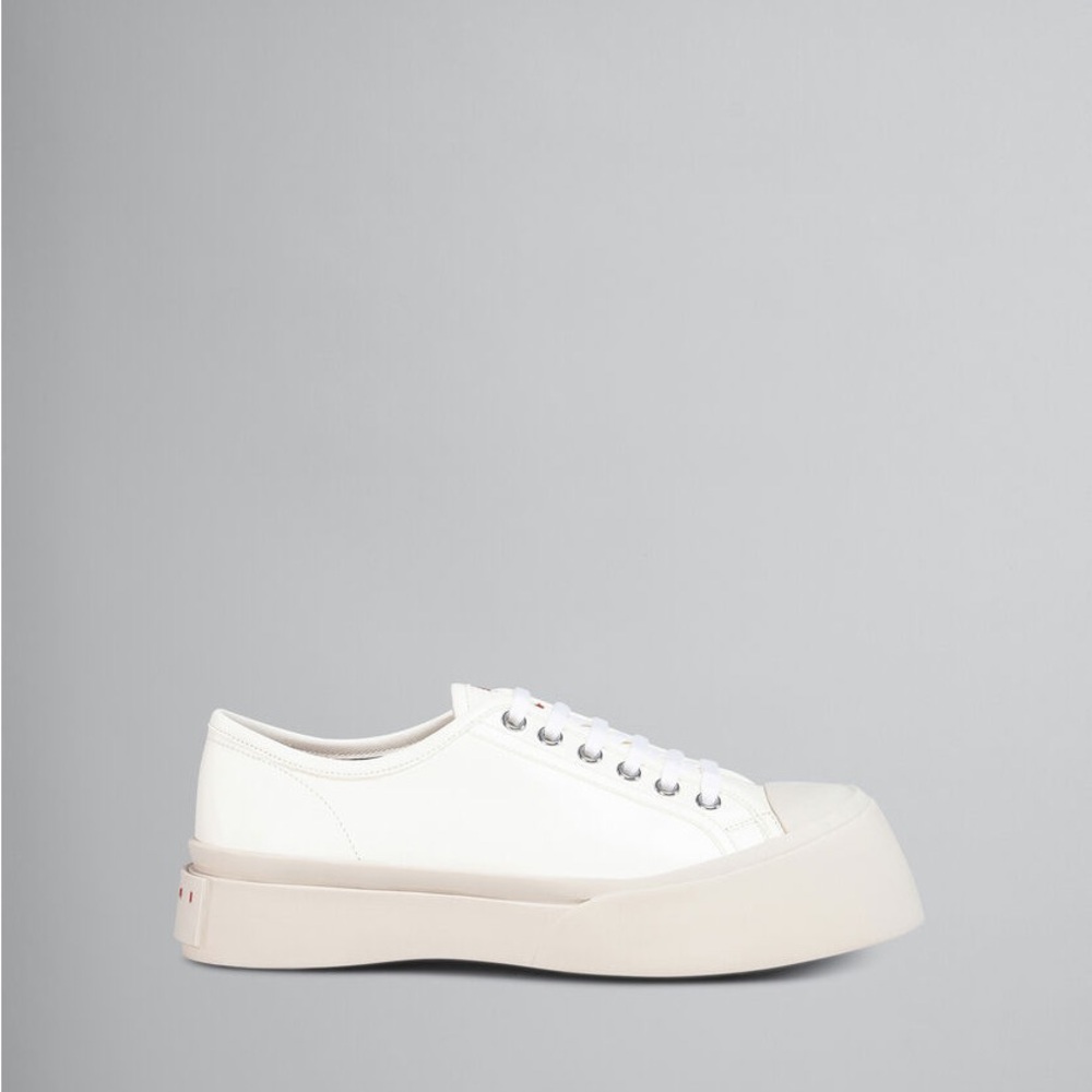 Marni white nappa leather Pablo lace-up sneaker, size 38